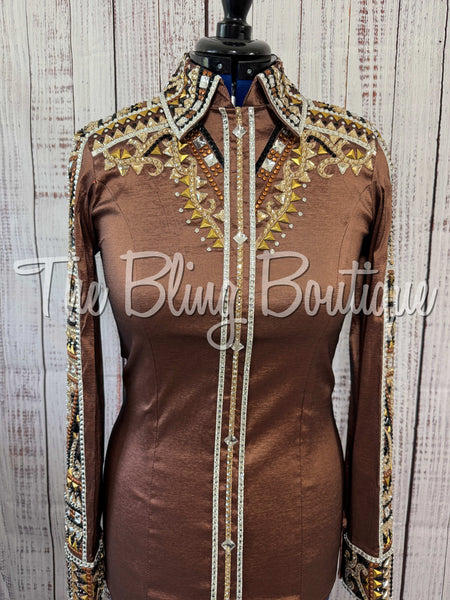 Brown, Tan, Copper & Black Day Shirt Set (Medium)