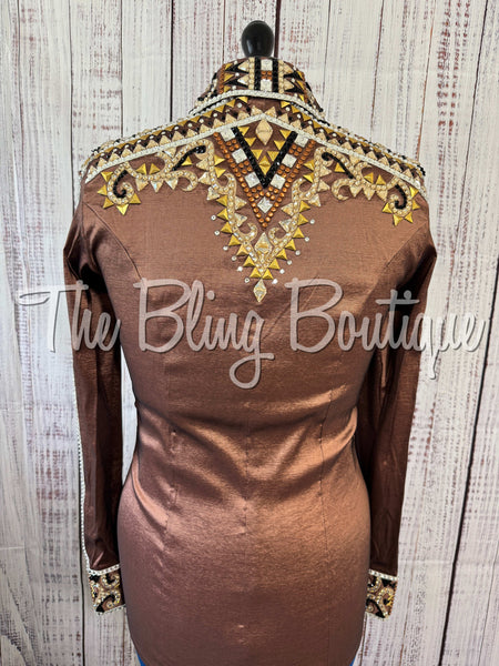Brown, Tan, Copper & Black Day Shirt Set (Medium)