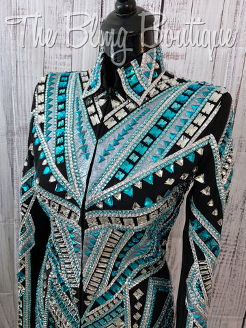 Black & Turquoise Showmanship Jacket (M)