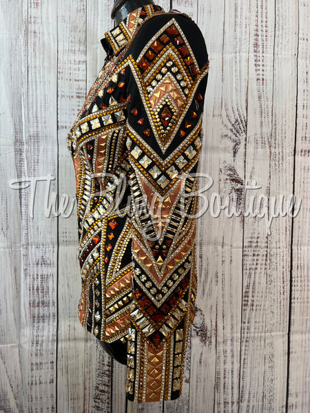 RE-ORDER Black, Copper & Tan Showmanship Jacket (Choose Your Size)
