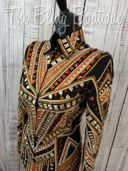RE-ORDER Black, Copper & Tan Showmanship Jacket (Choose Your Size)