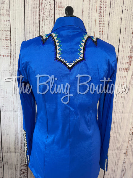 Royal Blue, Grey & Black Day Shirt Set (XL)