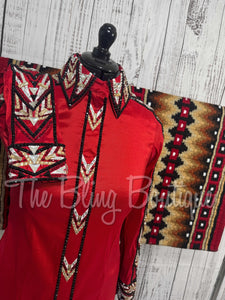 Red, Tan & Black Day Shirt Set (M/L)