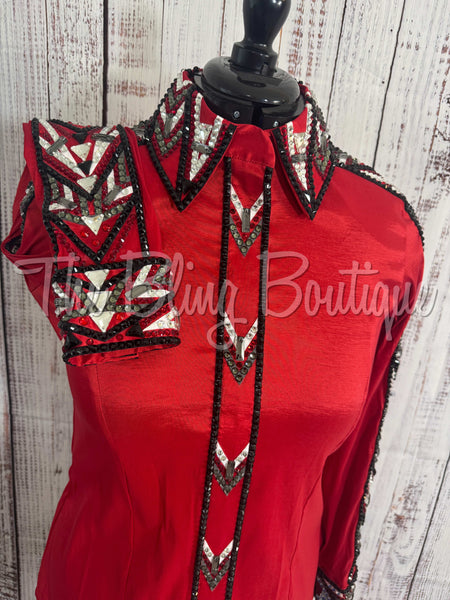 Red, Black & Grey Day Shirt Set (M/L)