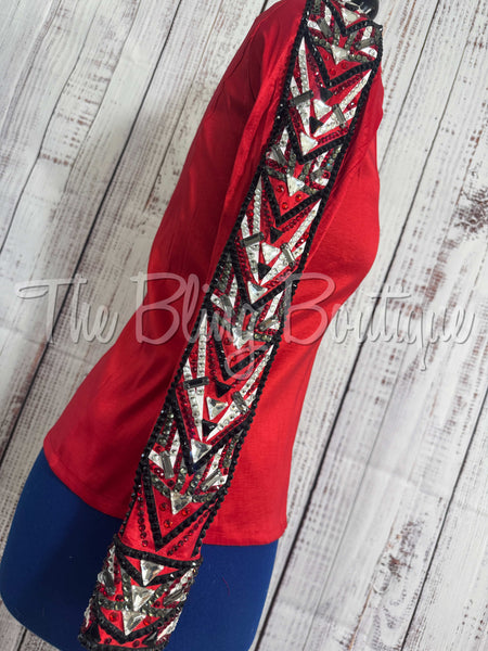 Red, Black & Grey Day Shirt Set (M/L)
