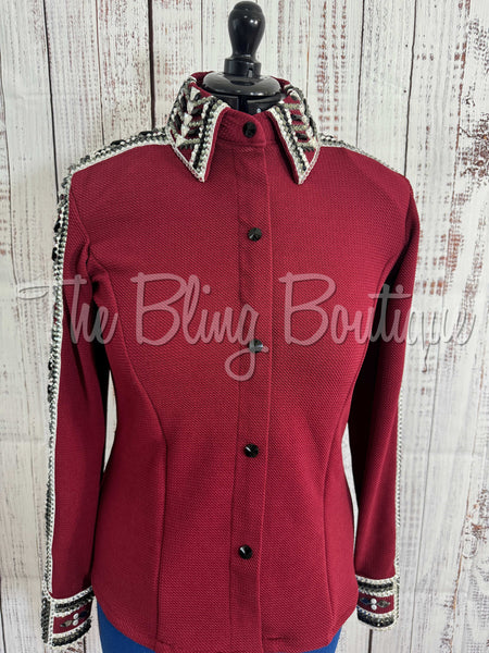 Brick Red, Black & Grey Day Shirt Set (L)