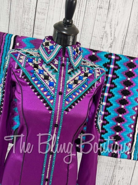 Grape, Turquoise & Teal Day Shirt Set (XS/S)