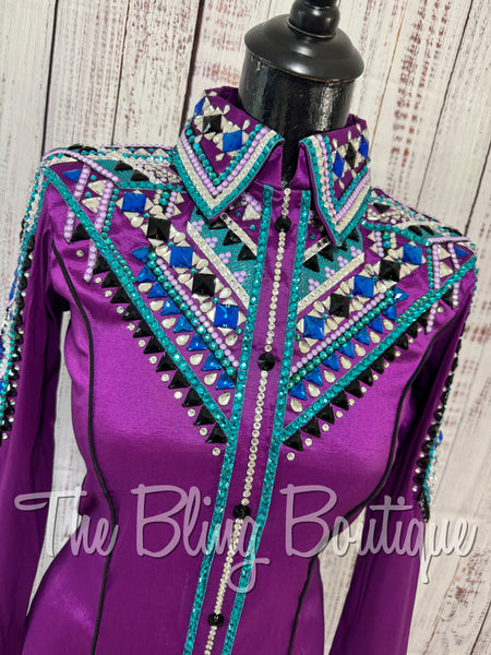 Grape, Turquoise & Teal Day Shirt Set (XS/S)
