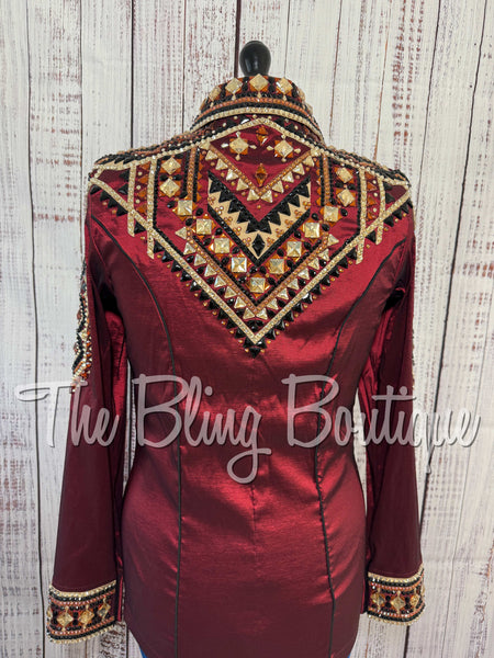 Burgundy, Tan, Copper & Black Day Shirt Set (Large)