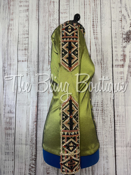 Olive Green, Tan, Copper & Black Day Shirt Set (Large)