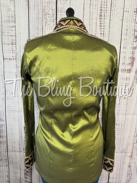 Olive Green, Tan, Copper & Black Day Shirt Set (Large)