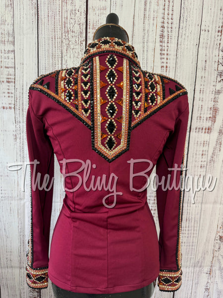 Wine, Copper, Tan & Black Day Shirt Set (XS/S)