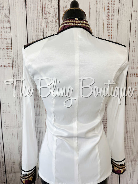 White, Plum, Tan & Black Day Shirt Set (XS/S)