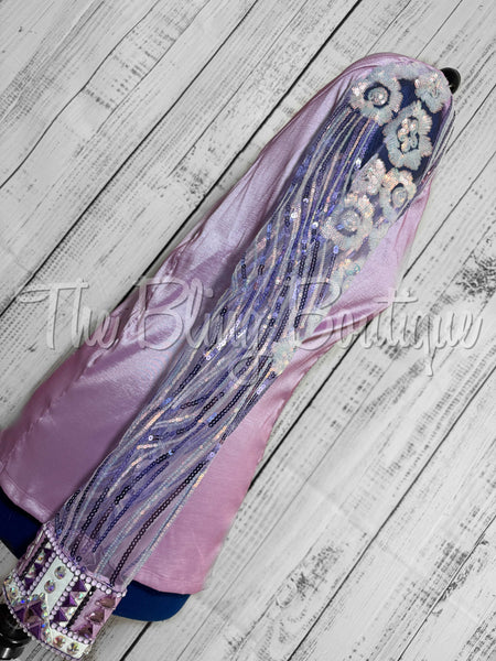 Lilac & Berry Day Shirt Set With Sheer Sleeves (XL)