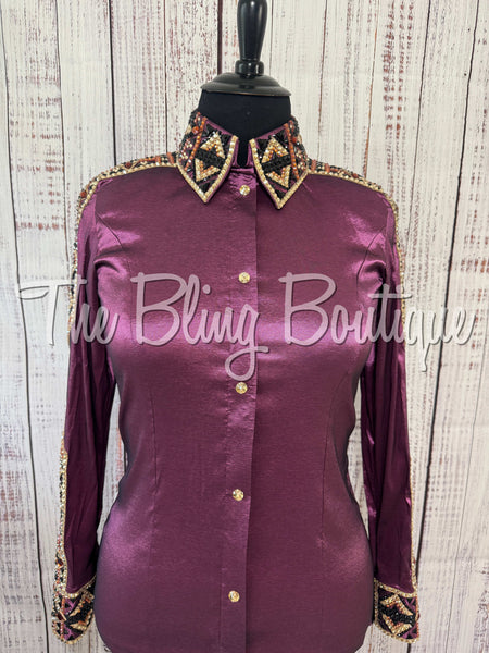 Plum, Copper, Tan & Black Day Shirt Set (XL)