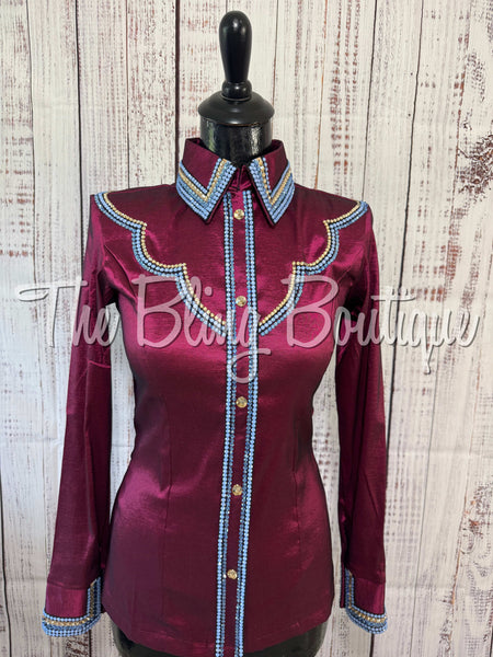 Raspberry & Periwinkle Day Shirt Set (XS/S)
