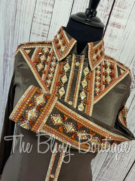 Dark Olive, Copper & Tan Day Shirt Set (XL)
