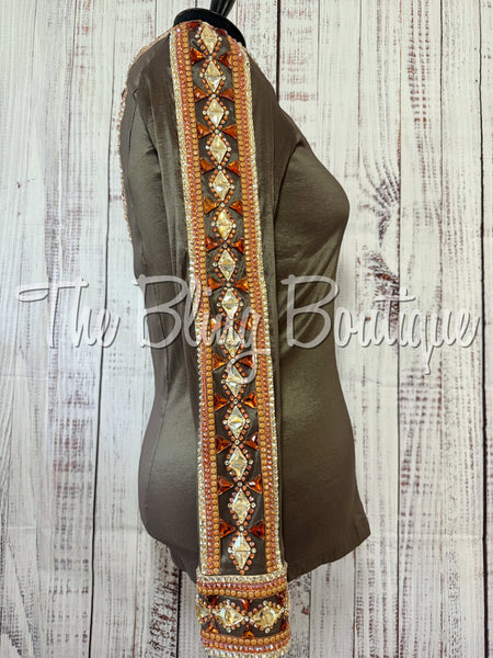 Dark Olive, Copper & Tan Day Shirt Set (XL)