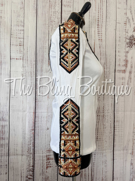 White, Rust, Tan & Black Day Shirt Set (XS/S)
