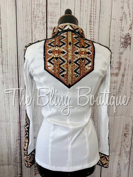 White, Rust, Tan & Black Day Shirt Set (XS/S)