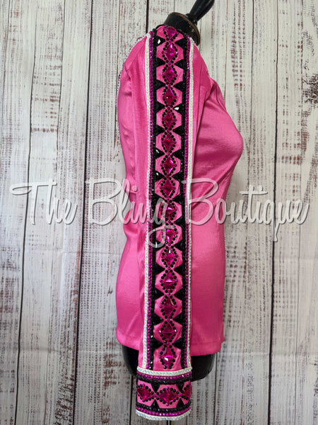 Pink, Fuchsia, Black & White Day Shirt Set (Small)