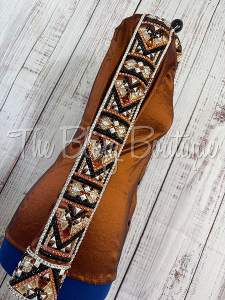 3 Piece Black, Rust & Tan Bolero Vest Set (M)