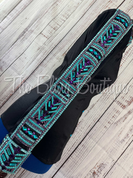Black, Purple & Turquoise Day Shirt Set (L)