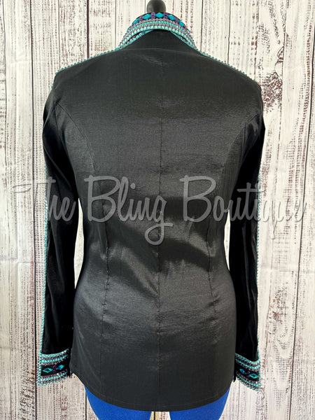 Black, Purple & Turquoise Day Shirt Set (L)