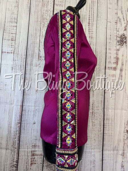 Raspberry, Fuchsia, Tan & Black Day Shirt Set (XS/S)