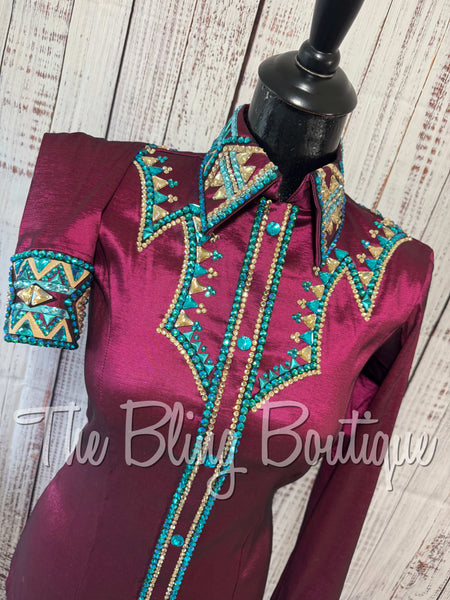 Raspberry & Teal Day Shirt Set (XS/S)