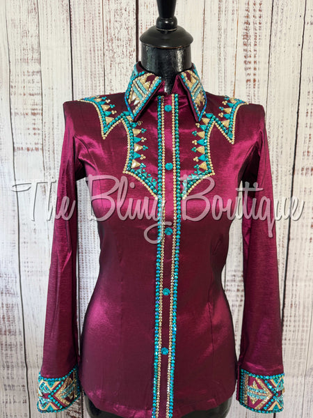Raspberry & Teal Day Shirt Set (XS/S)