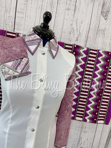 White & Berry Day Shirt Set With Lace Sleeves (L)
