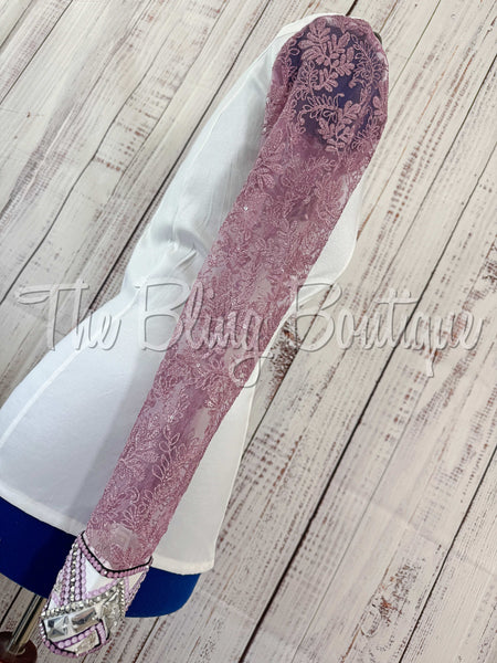 White & Berry Day Shirt Set With Lace Sleeves (L)