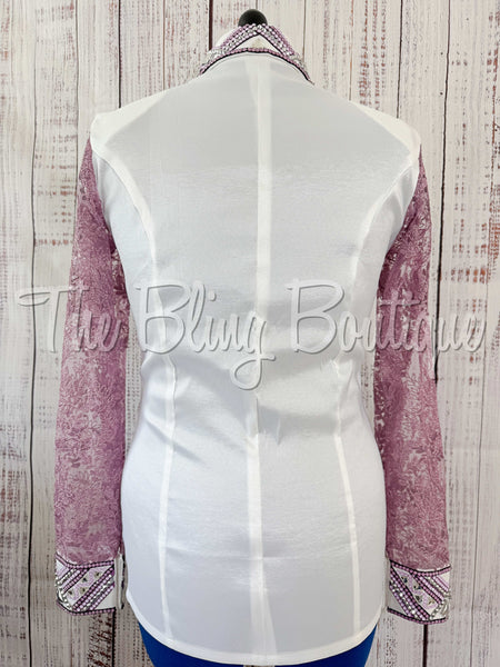 White & Berry Day Shirt Set With Lace Sleeves (L)