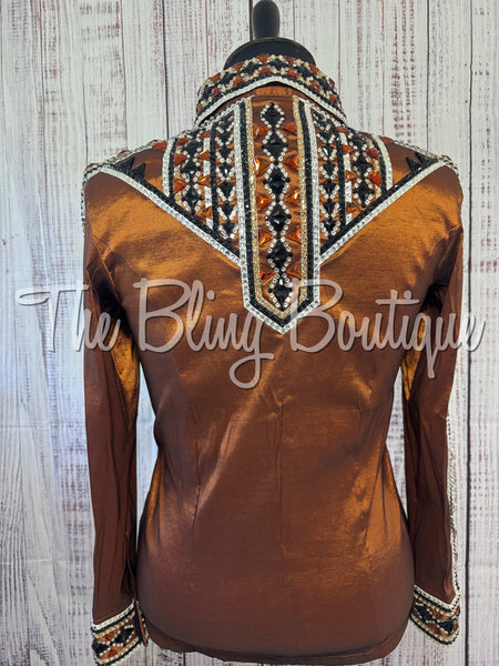 Rust, Tan, White & Black Day Shirt Set (2XL)