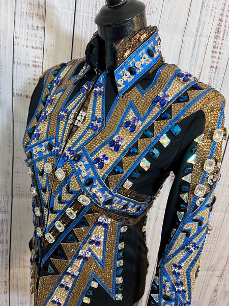 Black, Blue & Bronze Showmanship Jacket (M)