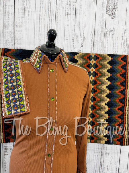 Rust, Navy, Olive & Tan Day Shirt Set (Medium)