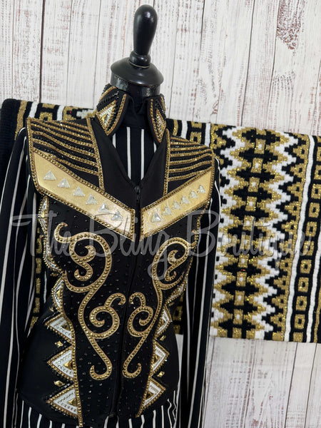 Black, Gold & White 3 Piece Set (XS/S)