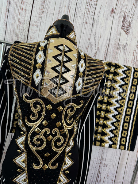 Black, Gold & White 3 Piece Set (XS/S)