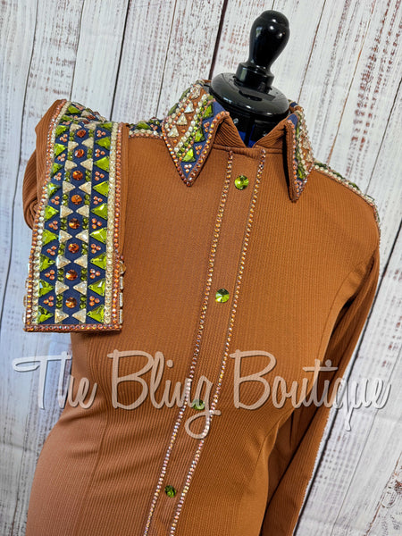 Rust, Navy, Olive & Tan Day Shirt Set (Medium)
