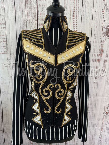 Black, Gold & White 3 Piece Set (XS/S)
