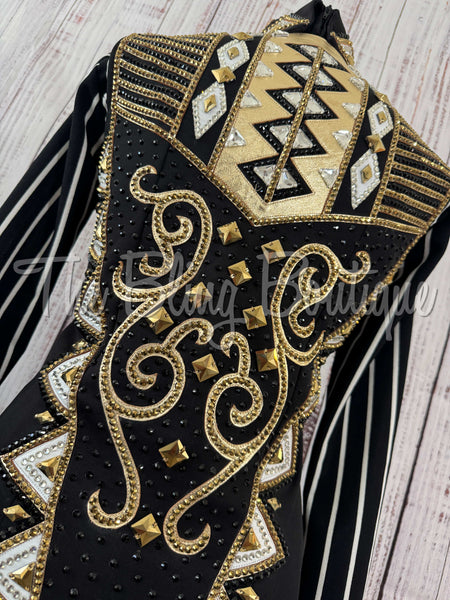 Black, Gold & White 3 Piece Set (XS/S)
