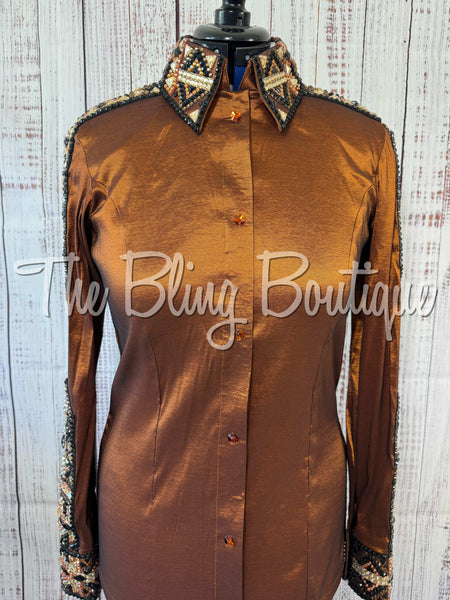 Rust, Copper, Black & Tan Day Shirt Set (Large)