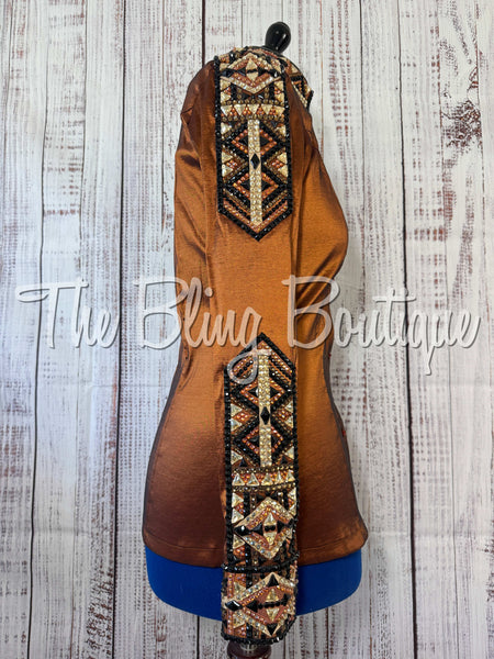 Rust, Copper, Black & Tan Day Shirt Set (Large)