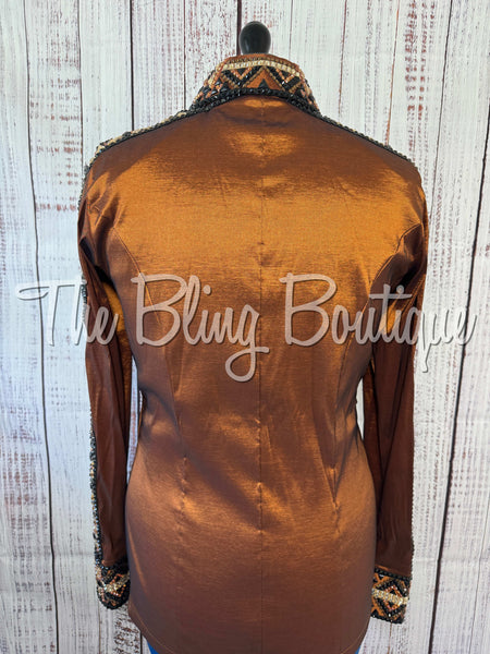 Rust, Copper, Black & Tan Day Shirt Set (Large)