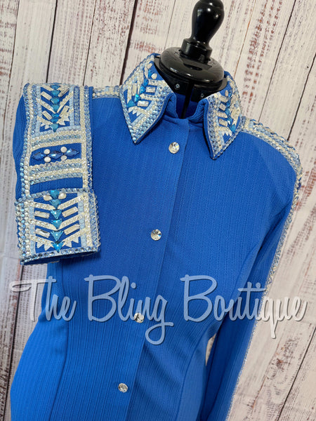 Blue, Periwinkle & White Day Shirt Set (Large)