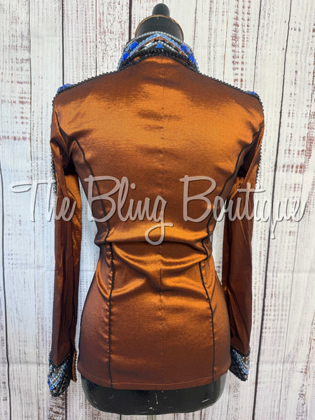 Rust, Periwinkle, Gunmetal Grey & Black Day Shirt Set (XS/S)