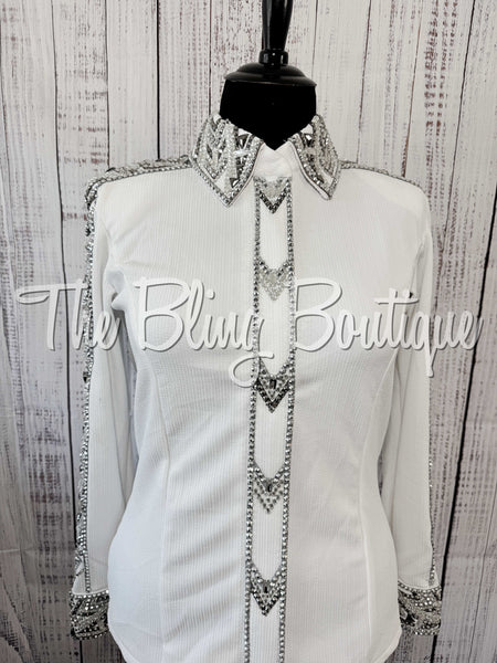 White, Gunmetal Grey & Silver Day Shirt Set (2XL)