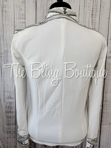 White, Gunmetal Grey & Silver Day Shirt Set (2XL)