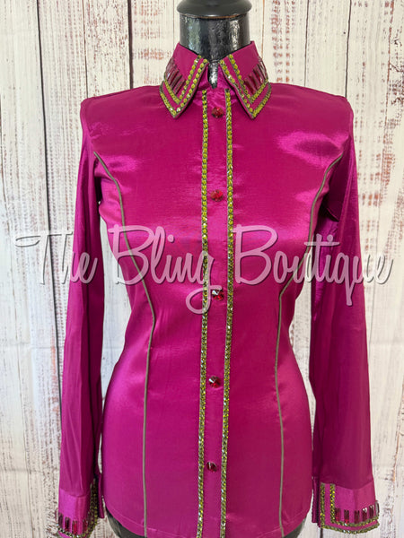 Raspberry & Green Simple Day Shirt Set (Small)